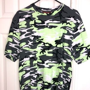 Wasted Paris neon green camp t shirt